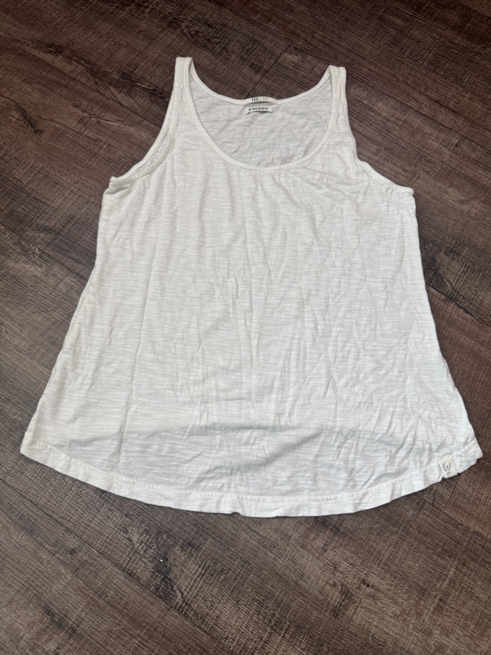 Freddy White Scoop Neck Tank Top
